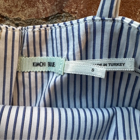 Kimchi Blue Small White & Blue Sundress Sleeveless Spaghetti Strap Mini Dress - Picture 4 of 14